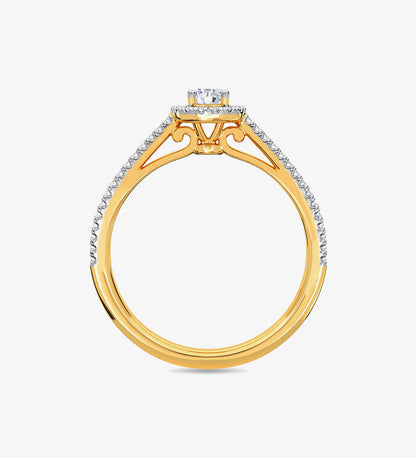 Erina Solitaire Ring Kisna White Gold Ring