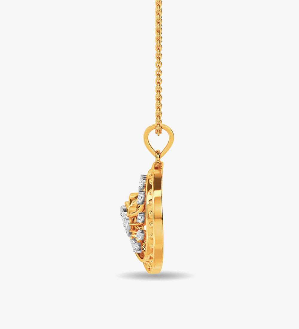 Beautiful Lohan Pendant From Kisna Yellow Gold