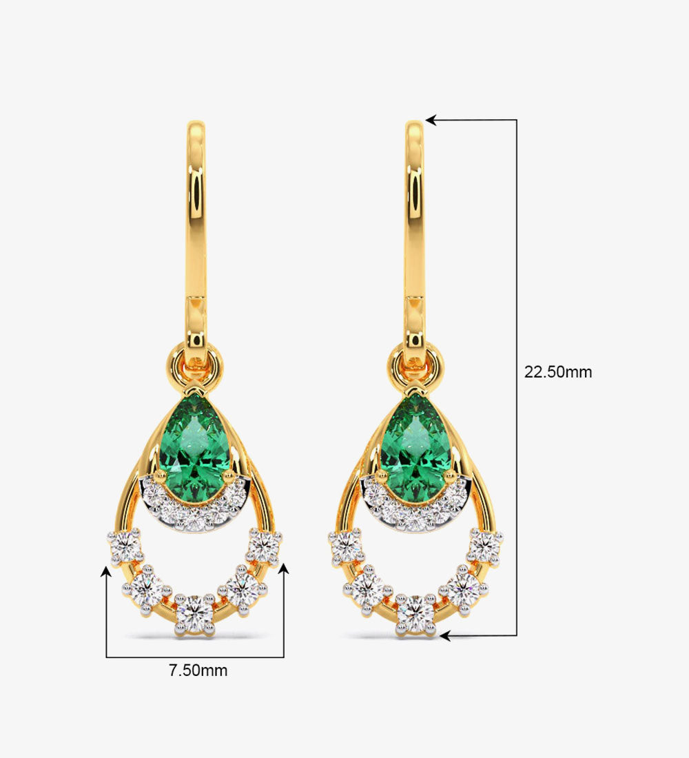 Verdant Splendour Diamond Dangle Earrings