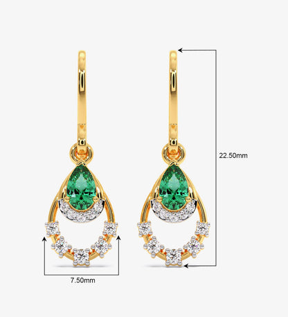 Verdant Splendour Diamond Dangle Earrings
