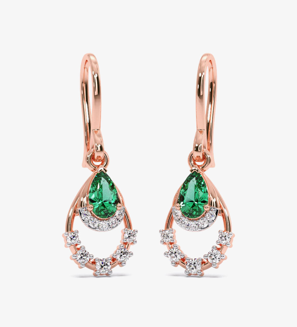 Verdant Splendour Diamond Dangle Earrings