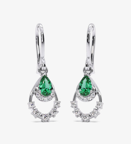 Verdant Splendour Diamond Dangle Earrings