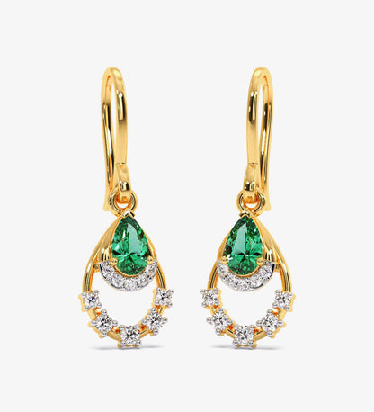 Verdant Splendour Diamond Dangle Earrings