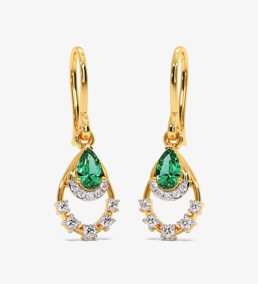 Verdant Splendour Diamond Dangle Earrings