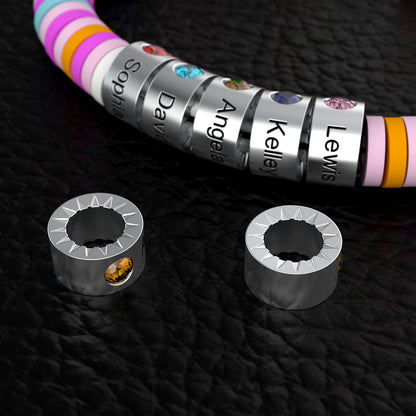 Gear Rainbow Personalized Bead Bracelet