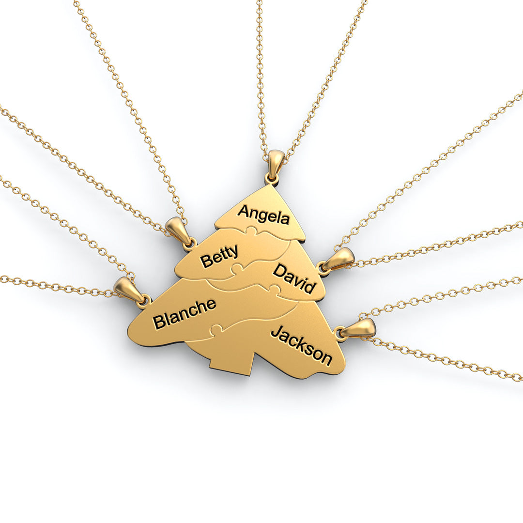 Christmas gift Christmas tree puzzle necklace