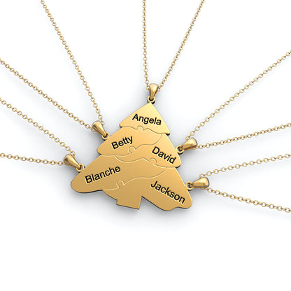 Christmas gift Christmas tree puzzle necklace