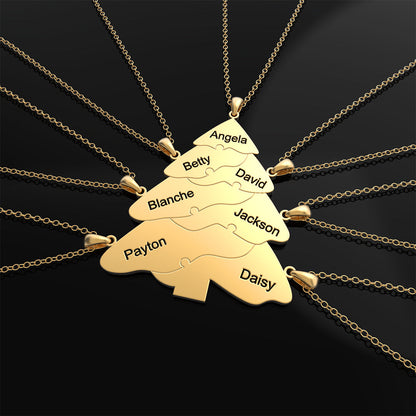 Christmas gift Christmas tree puzzle necklace