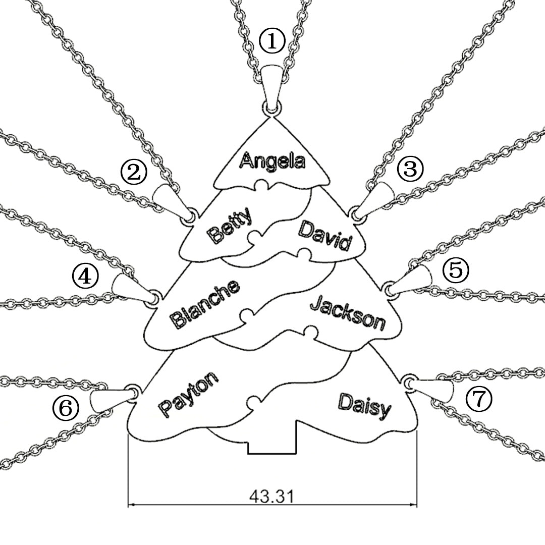 Christmas gift Christmas tree puzzle necklace