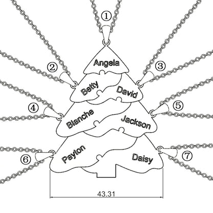 Christmas gift Christmas tree puzzle necklace