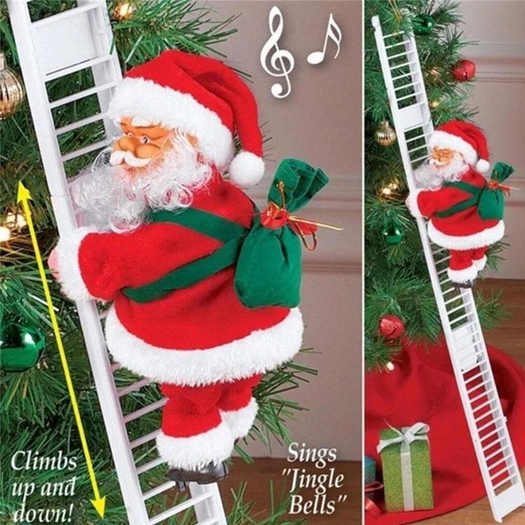 Musical Santa Claus Perform Acrobatic Actions