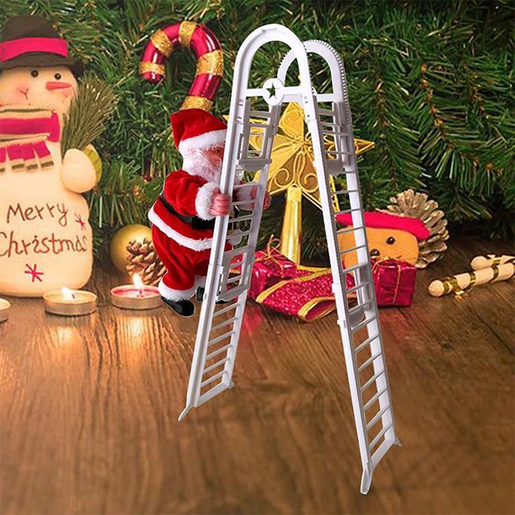 Musical Santa Claus Perform Acrobatic Actions