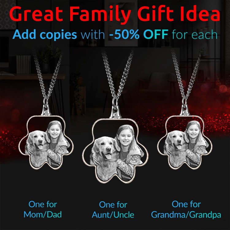 Necklace Pet Paw 3D