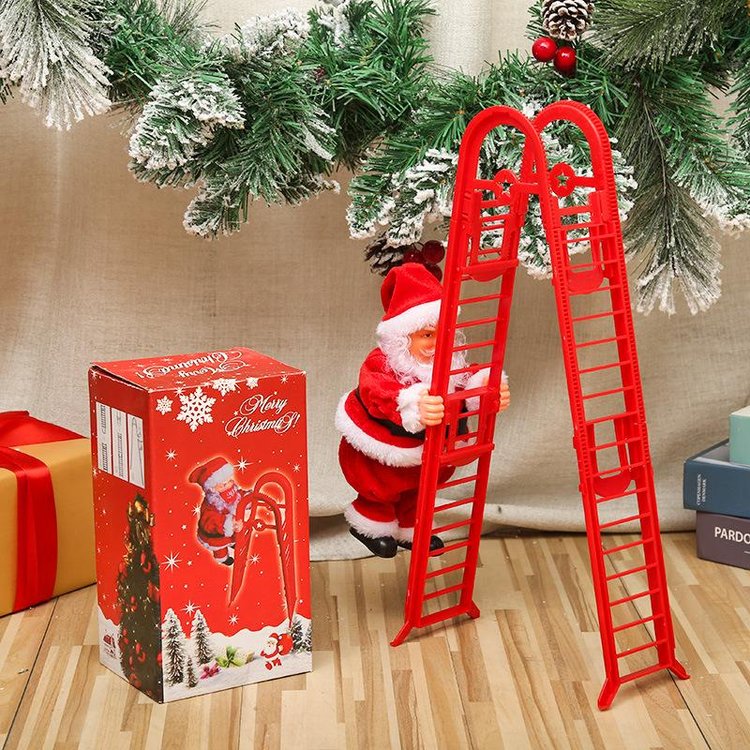 Musical Santa Claus Perform Acrobatic Actions