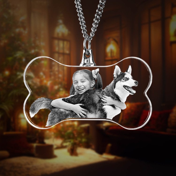 Pets Necklace Bone 2D