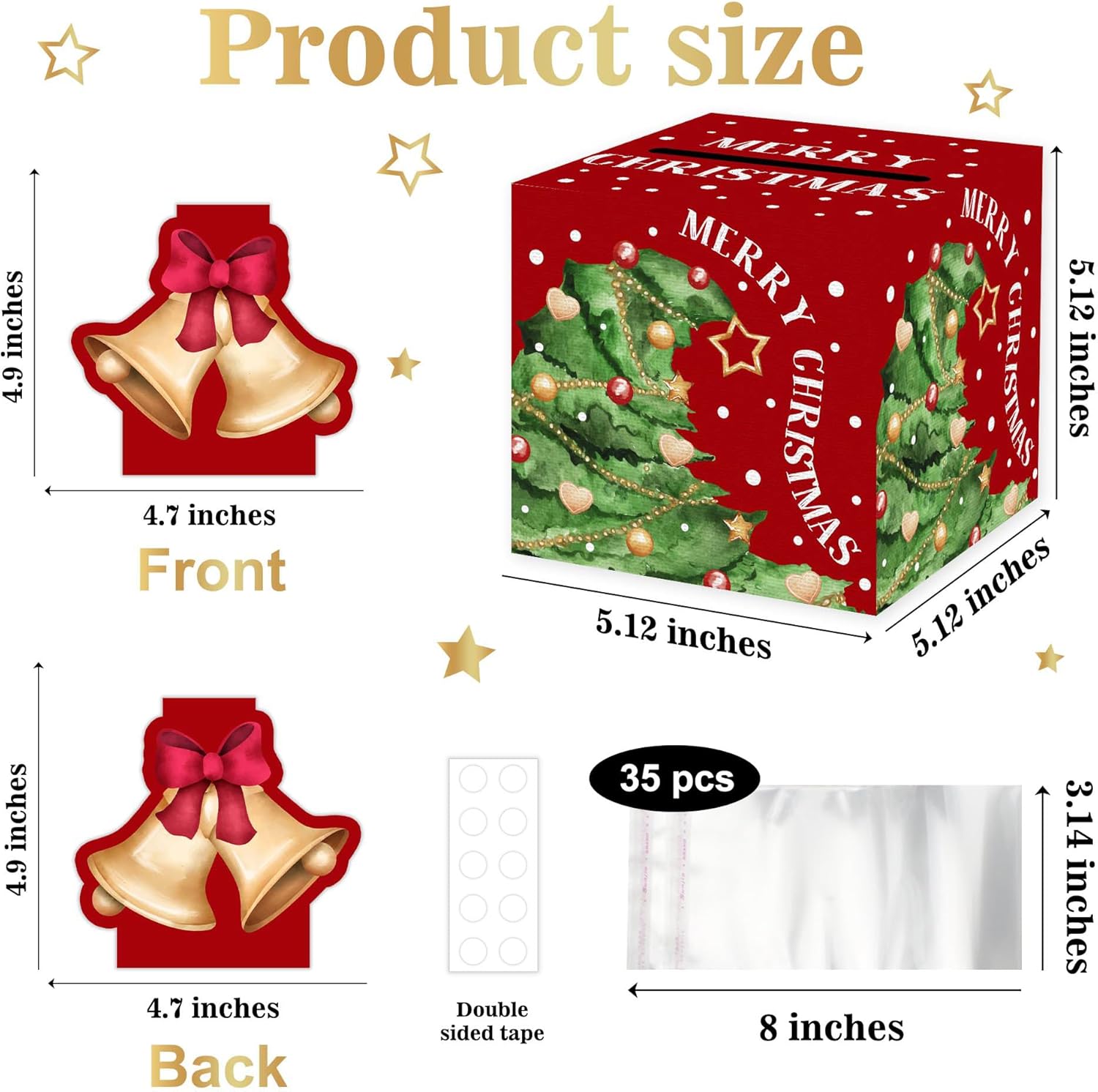 Christmas Money Pull Box with Snowman Card and Transparent Bags
