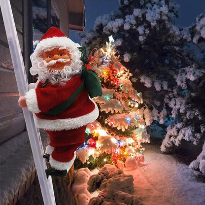 Musical Santa Claus Perform Acrobatic Actions