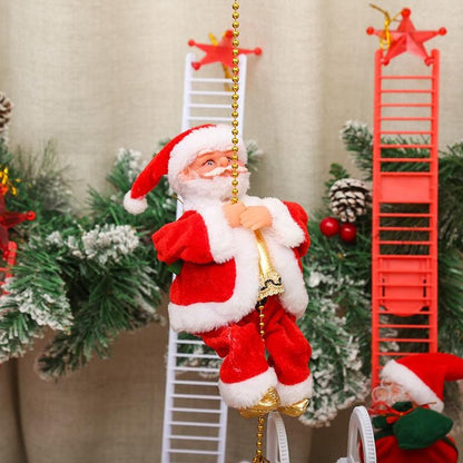 Musical Santa Claus Perform Acrobatic Actions