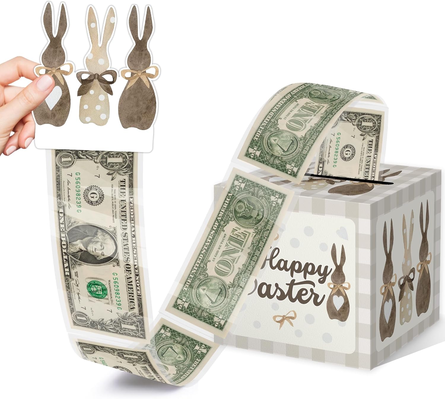 Christmas Money Pull Box with Snowman Card and Transparent Bags