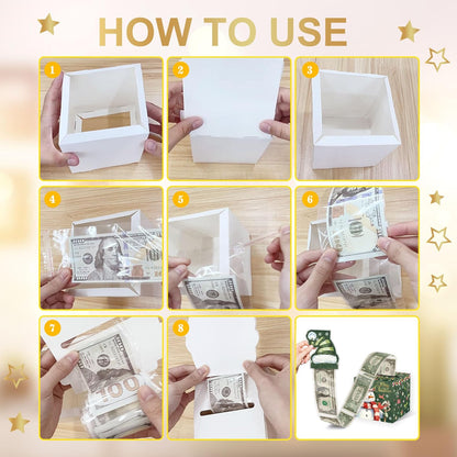 Christmas Money Pull Box with Snowman Card and Transparent Bags
