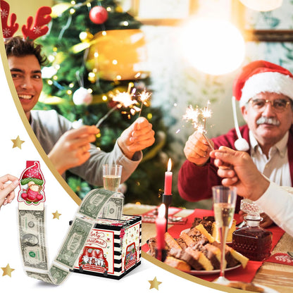 Christmas Money Pull Box with Snowman Card and Transparent Bags