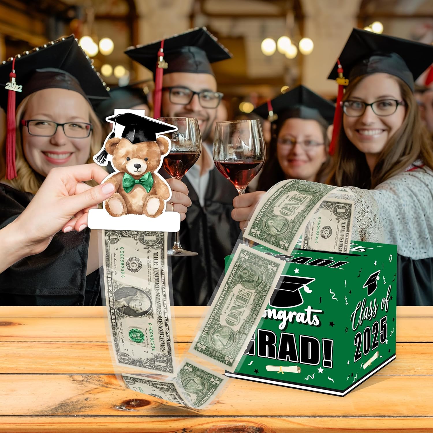 Christmas Money Pull Box with Snowman Card and Transparent Bags