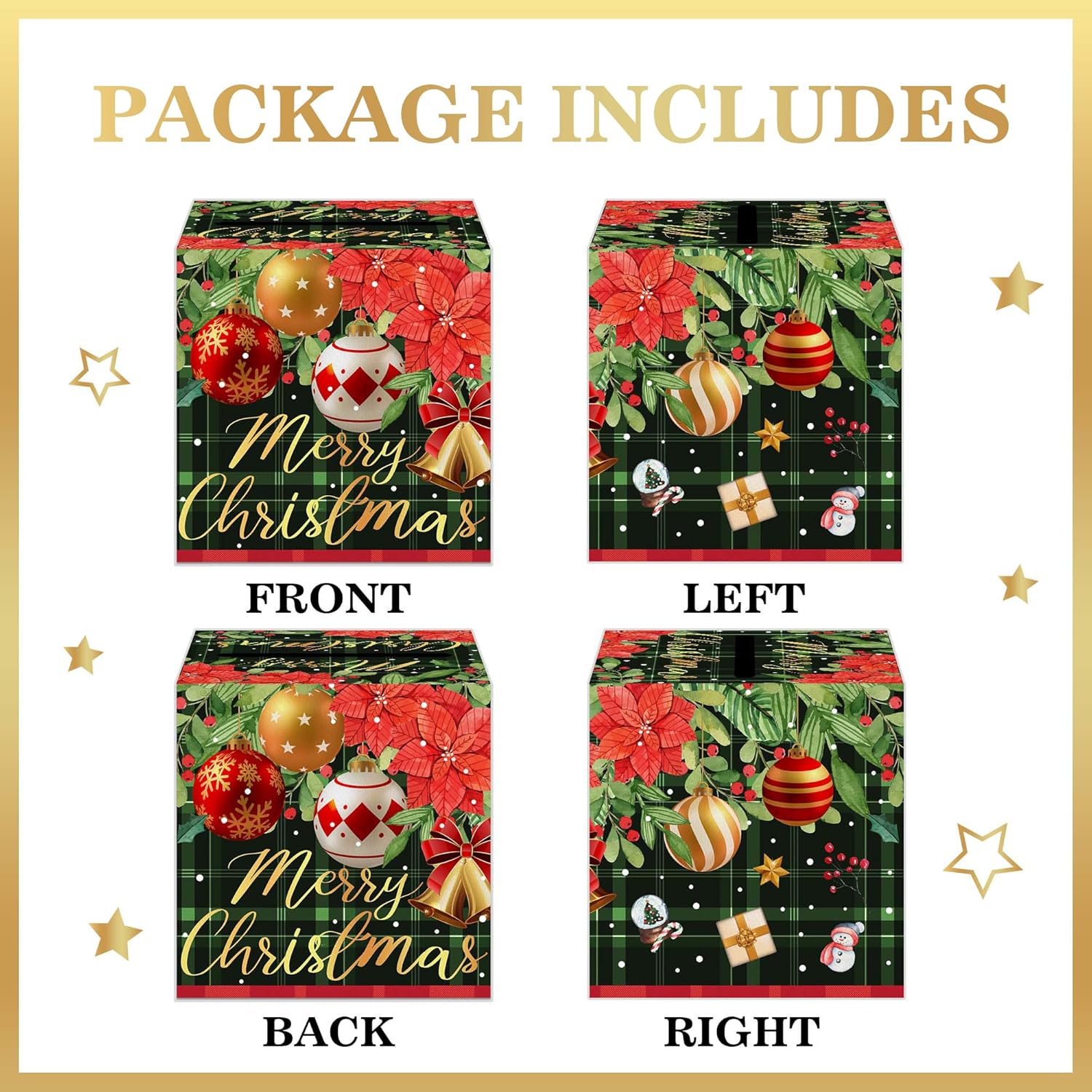 Christmas Money Pull Box with Snowman Card and Transparent Bags