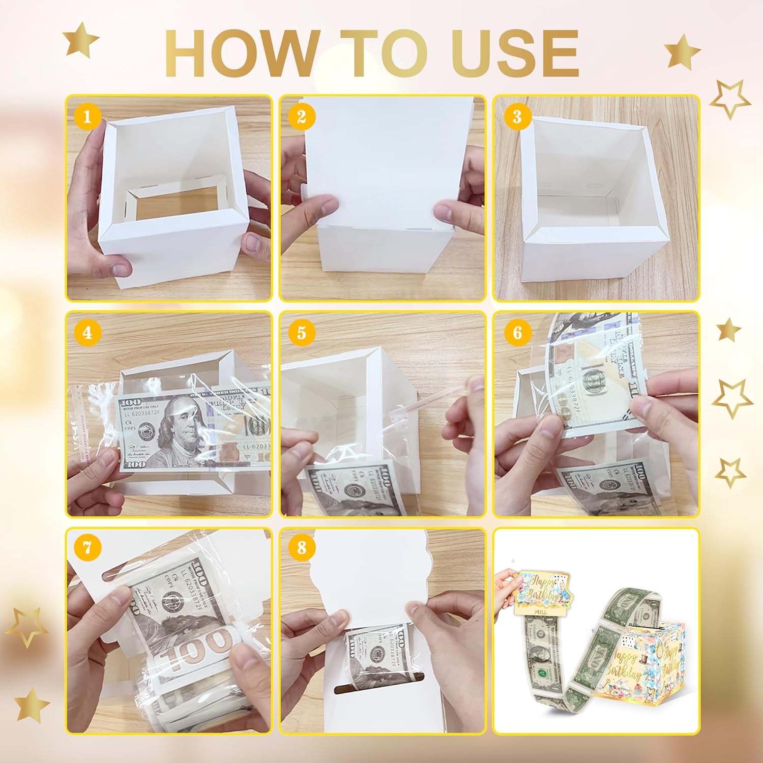 Christmas Money Pull Box with Snowman Card and Transparent Bags
