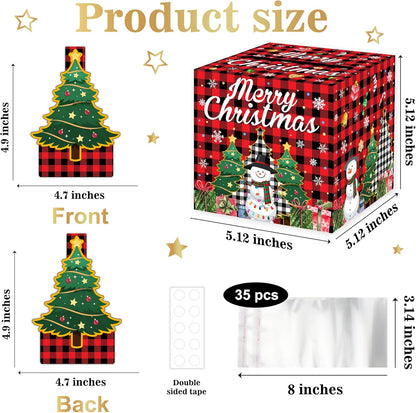 Christmas Money Pull Box with Snowman Card and Transparent Bags