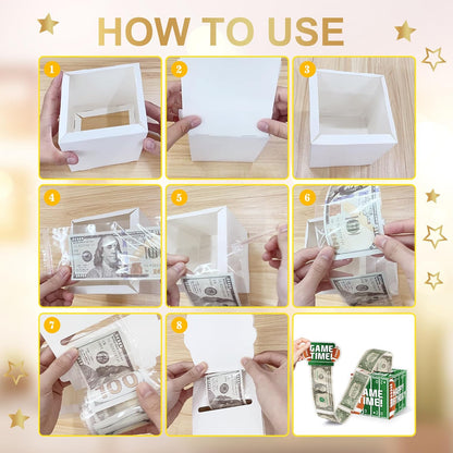 Christmas Money Pull Box with Snowman Card and Transparent Bags