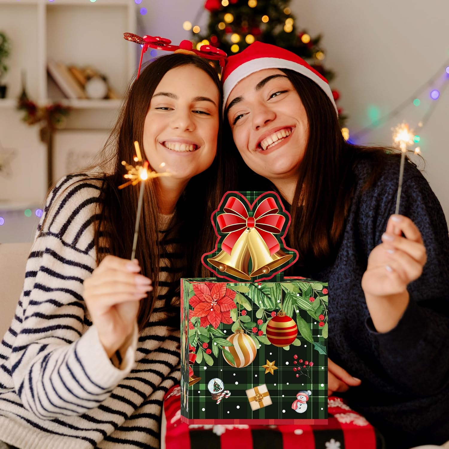 Christmas Money Pull Box with Snowman Card and Transparent Bags