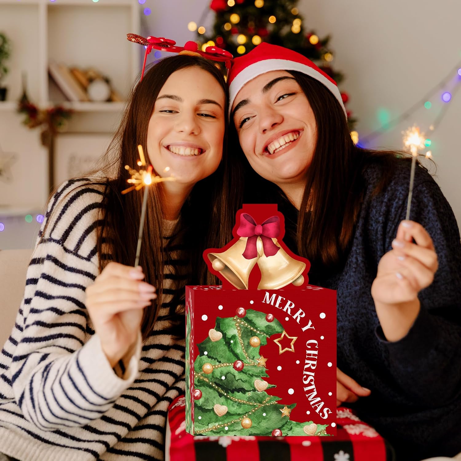 Christmas Money Pull Box with Snowman Card and Transparent Bags