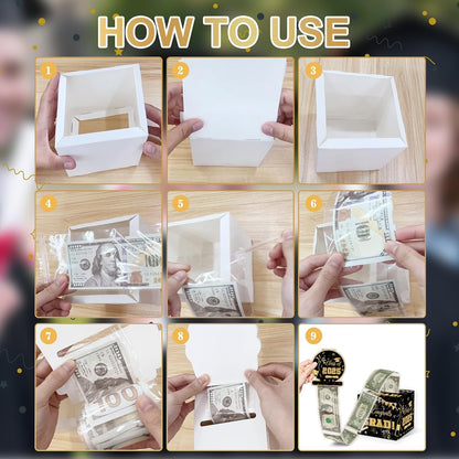 Christmas Money Pull Box with Snowman Card and Transparent Bags