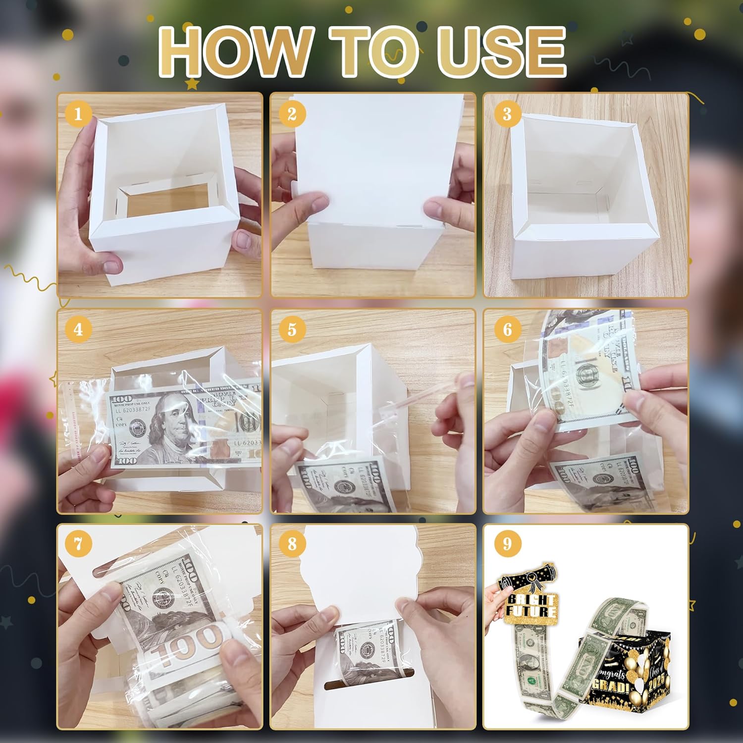 Christmas Money Pull Box with Snowman Card and Transparent Bags