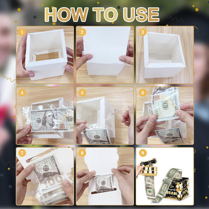 Christmas Money Pull Box with Snowman Card and Transparent Bags