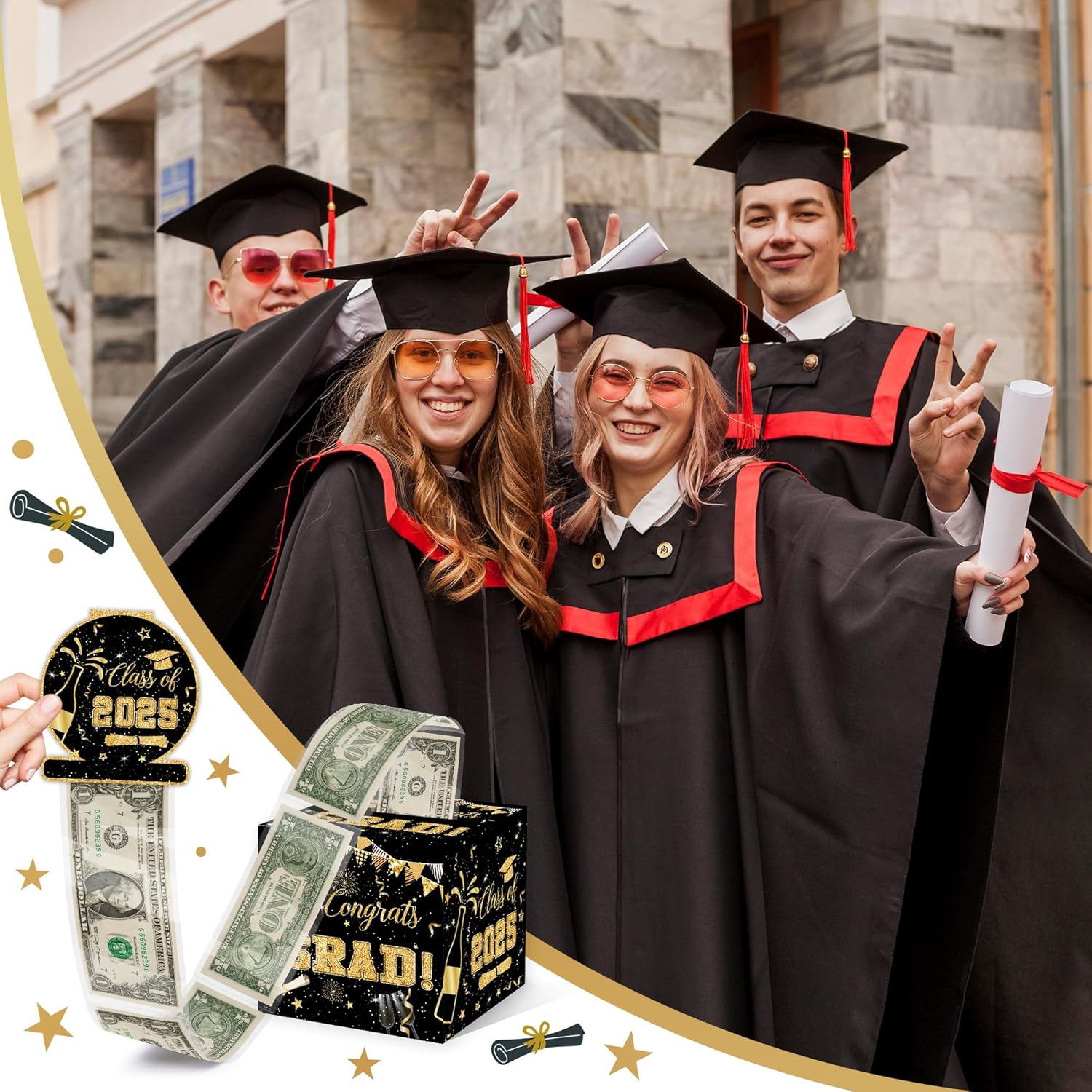 Christmas Money Pull Box with Snowman Card and Transparent Bags