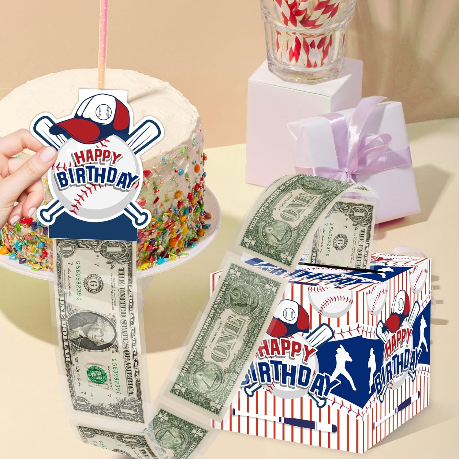 Christmas Money Pull Box with Snowman Card and Transparent Bags