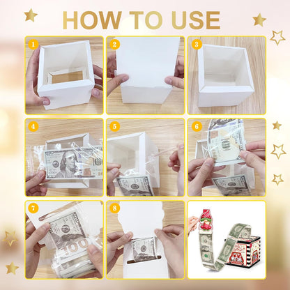 Christmas Money Pull Box with Snowman Card and Transparent Bags