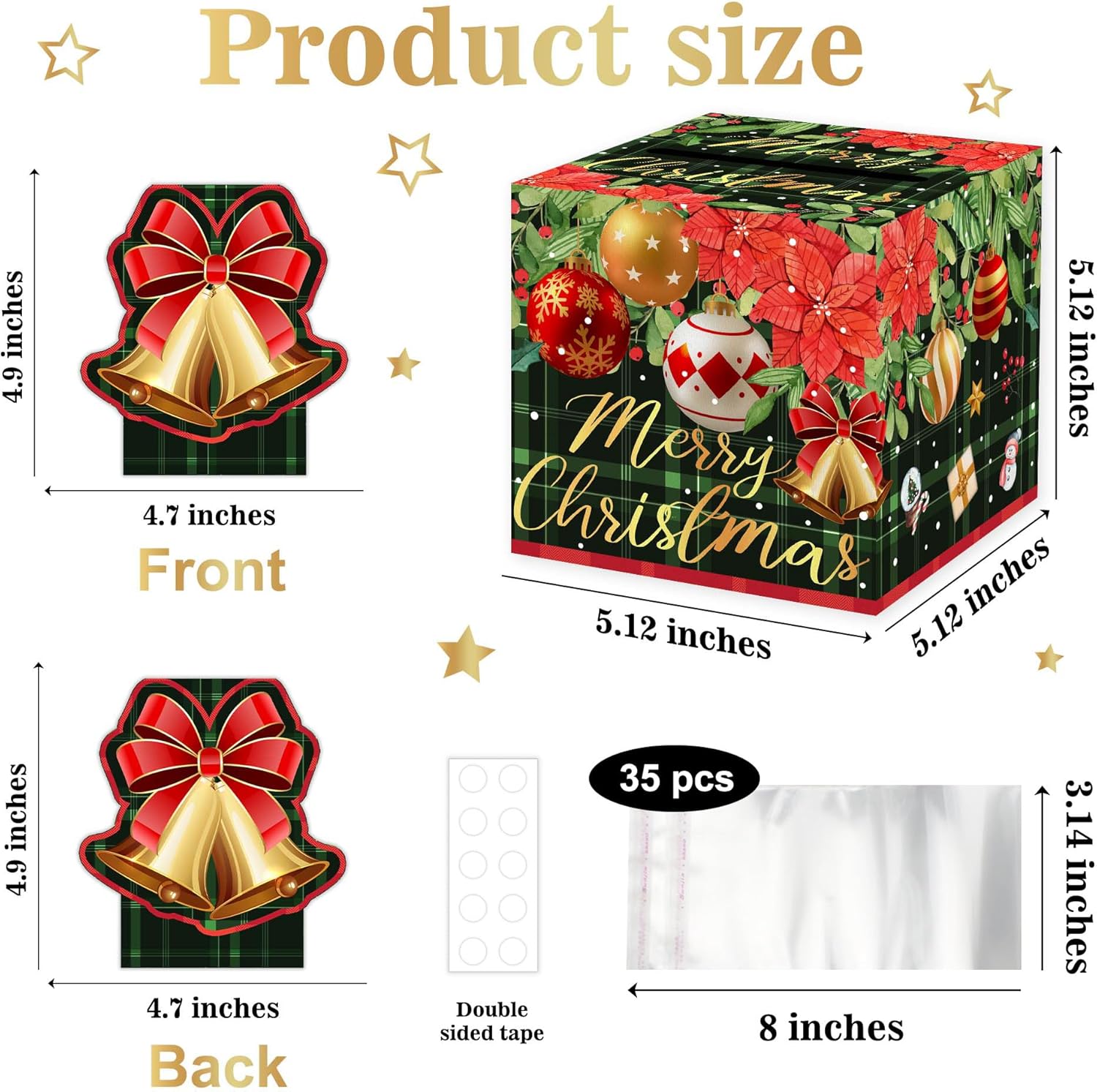 Christmas Money Pull Box with Snowman Card and Transparent Bags