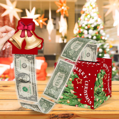 Christmas Money Pull Box with Snowman Card and Transparent Bags