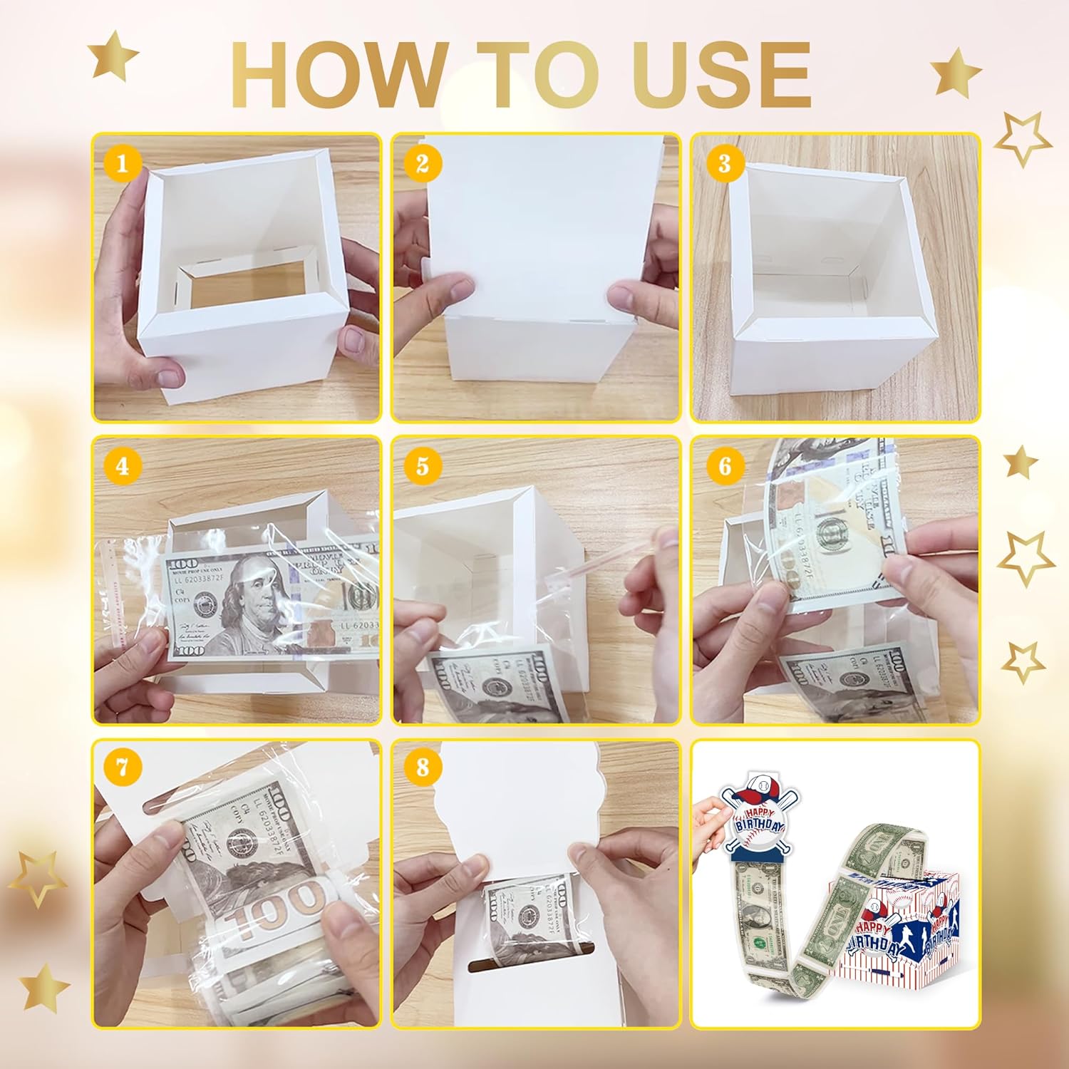 Christmas Money Pull Box with Snowman Card and Transparent Bags