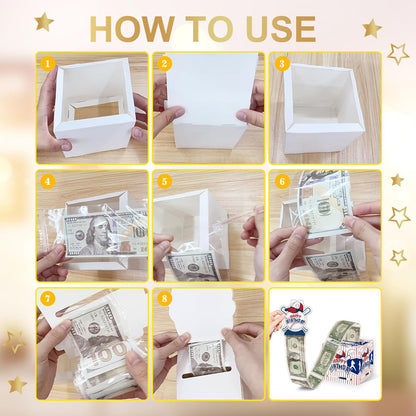 Christmas Money Pull Box with Snowman Card and Transparent Bags