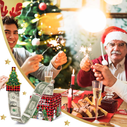 Christmas Money Pull Box with Snowman Card and Transparent Bags