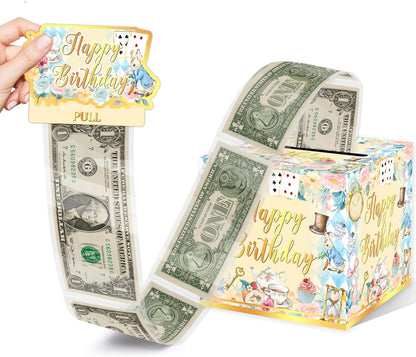 Christmas Money Pull Box with Snowman Card and Transparent Bags