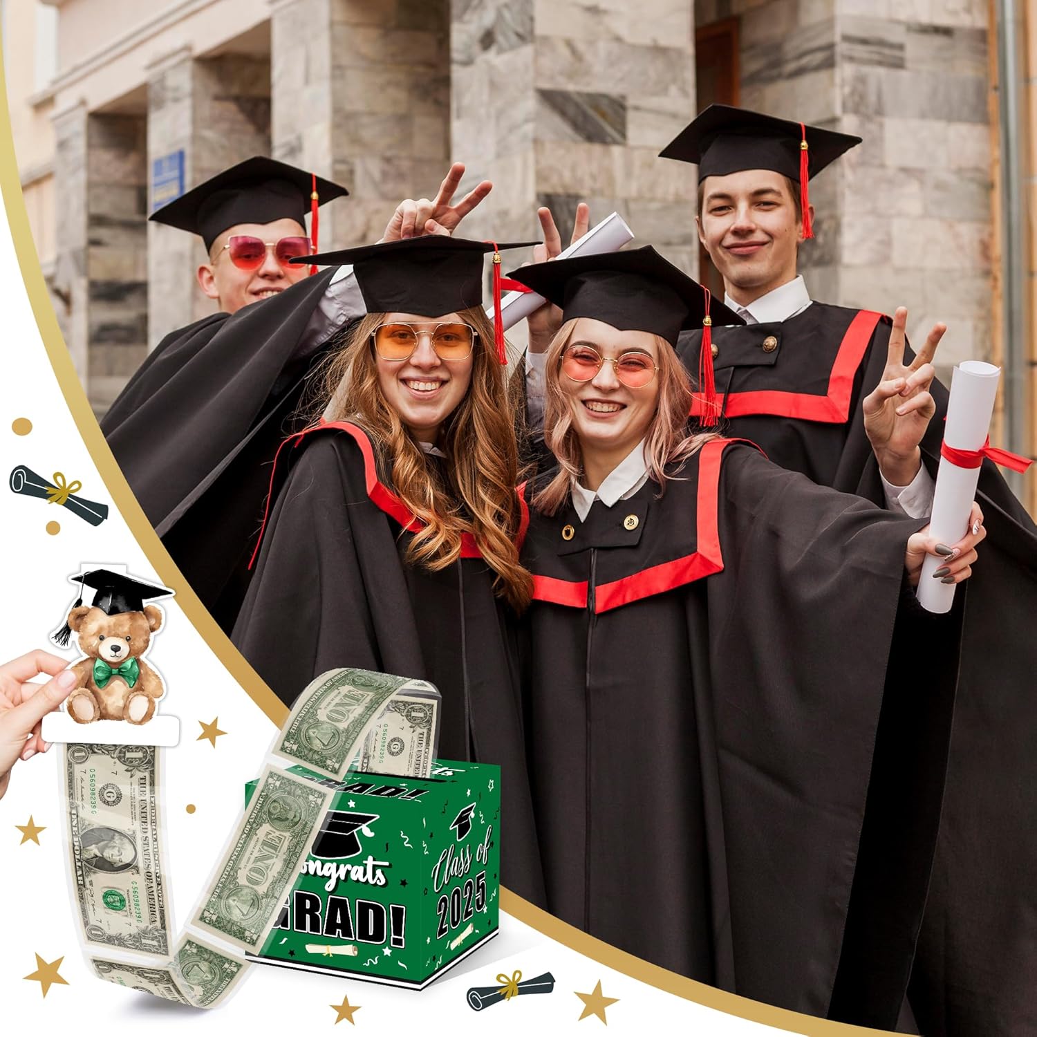 Christmas Money Pull Box with Snowman Card and Transparent Bags