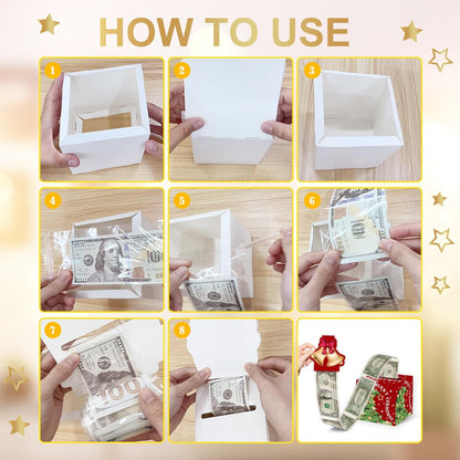 Christmas Money Pull Box with Snowman Card and Transparent Bags