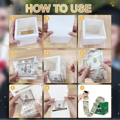 Christmas Money Pull Box with Snowman Card and Transparent Bags