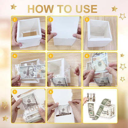Christmas Money Pull Box with Snowman Card and Transparent Bags