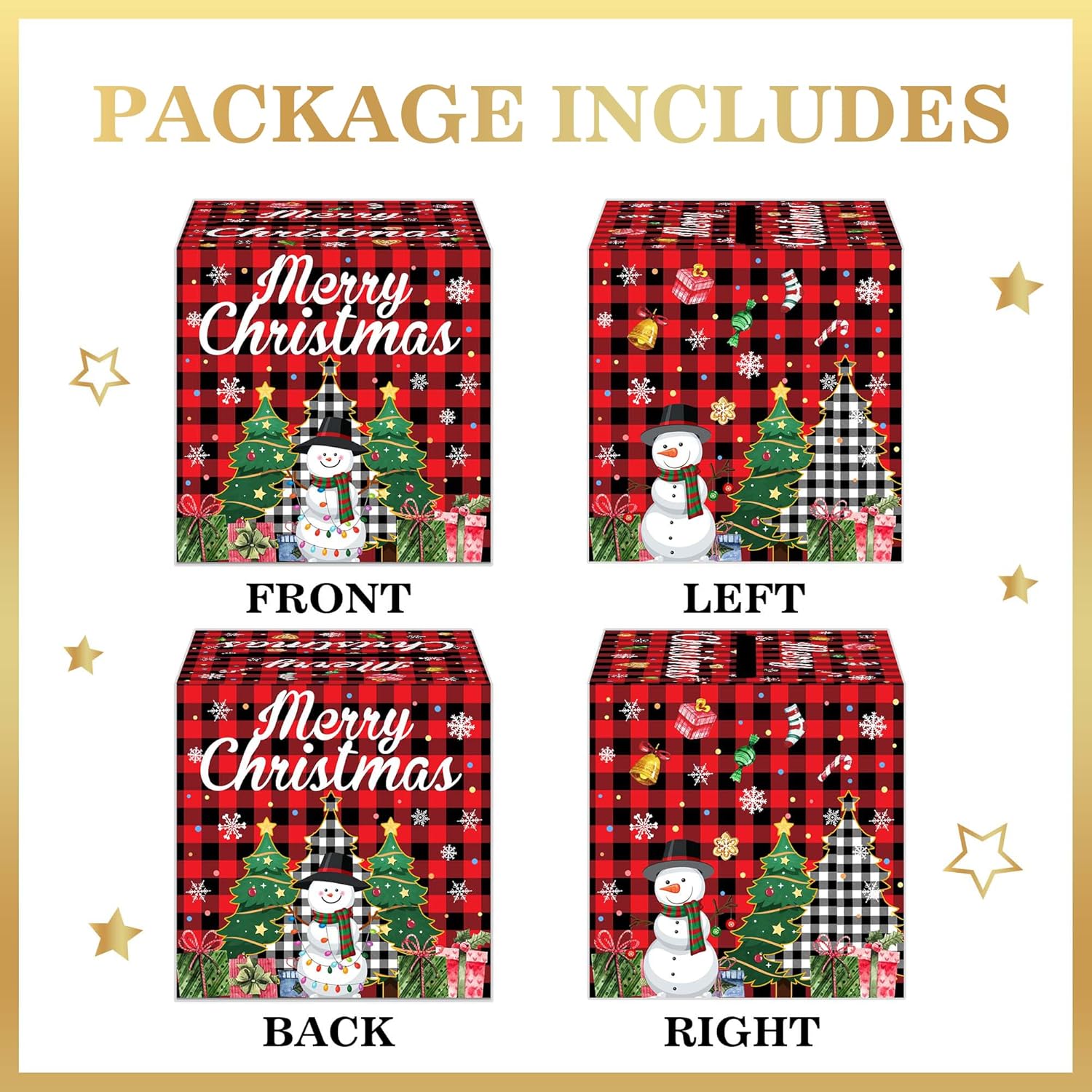 Christmas Money Pull Box with Snowman Card and Transparent Bags