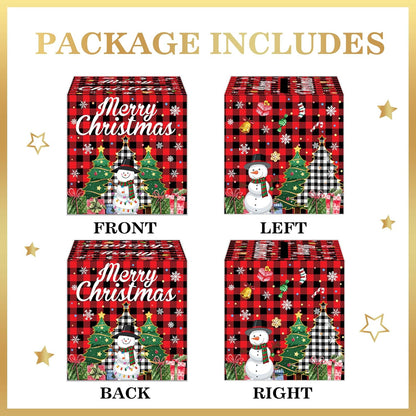 Christmas Money Pull Box with Snowman Card and Transparent Bags